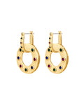 Royale Stone Statement Earrings in Gold — hero view