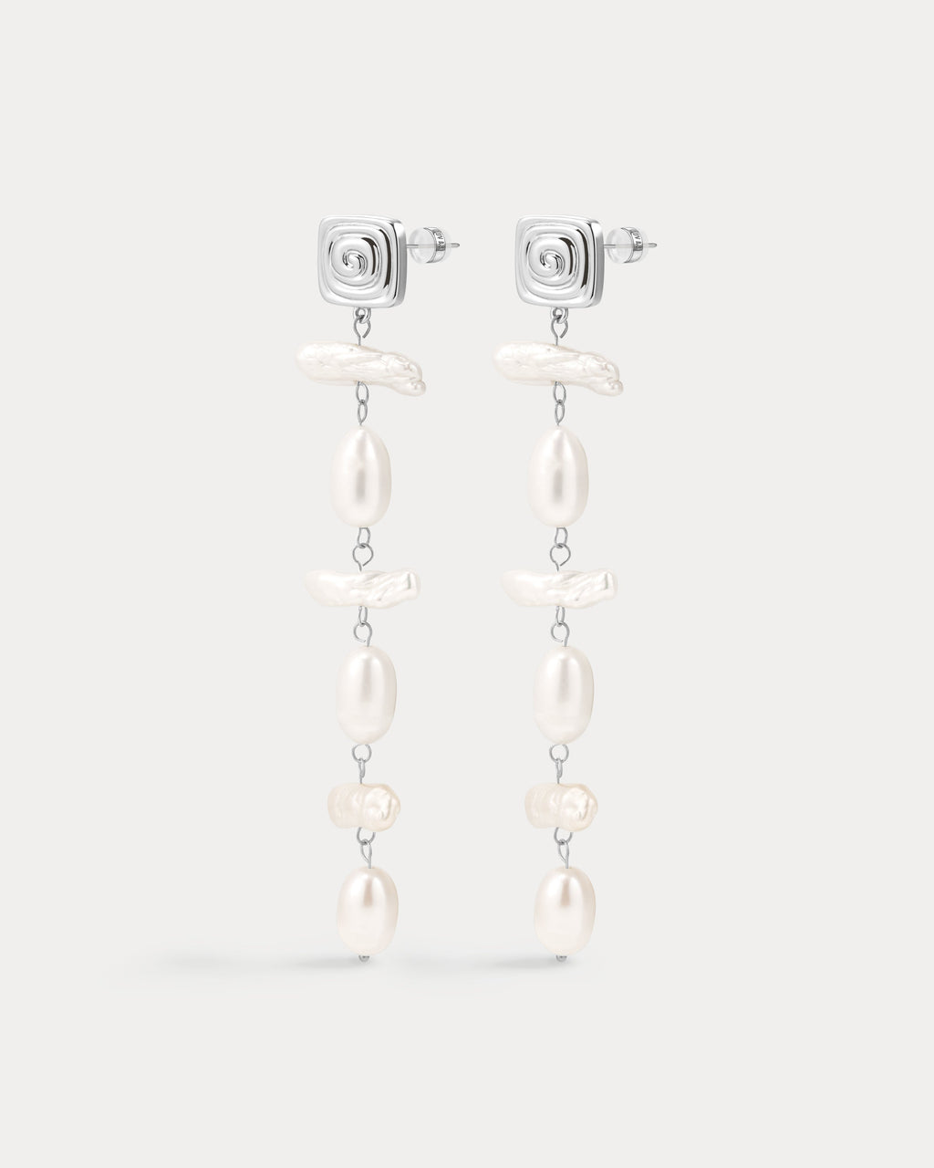 Seychelles Pearl Drop Studs - Silver - Earrings
