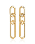 Slash Chain Studs - Gold