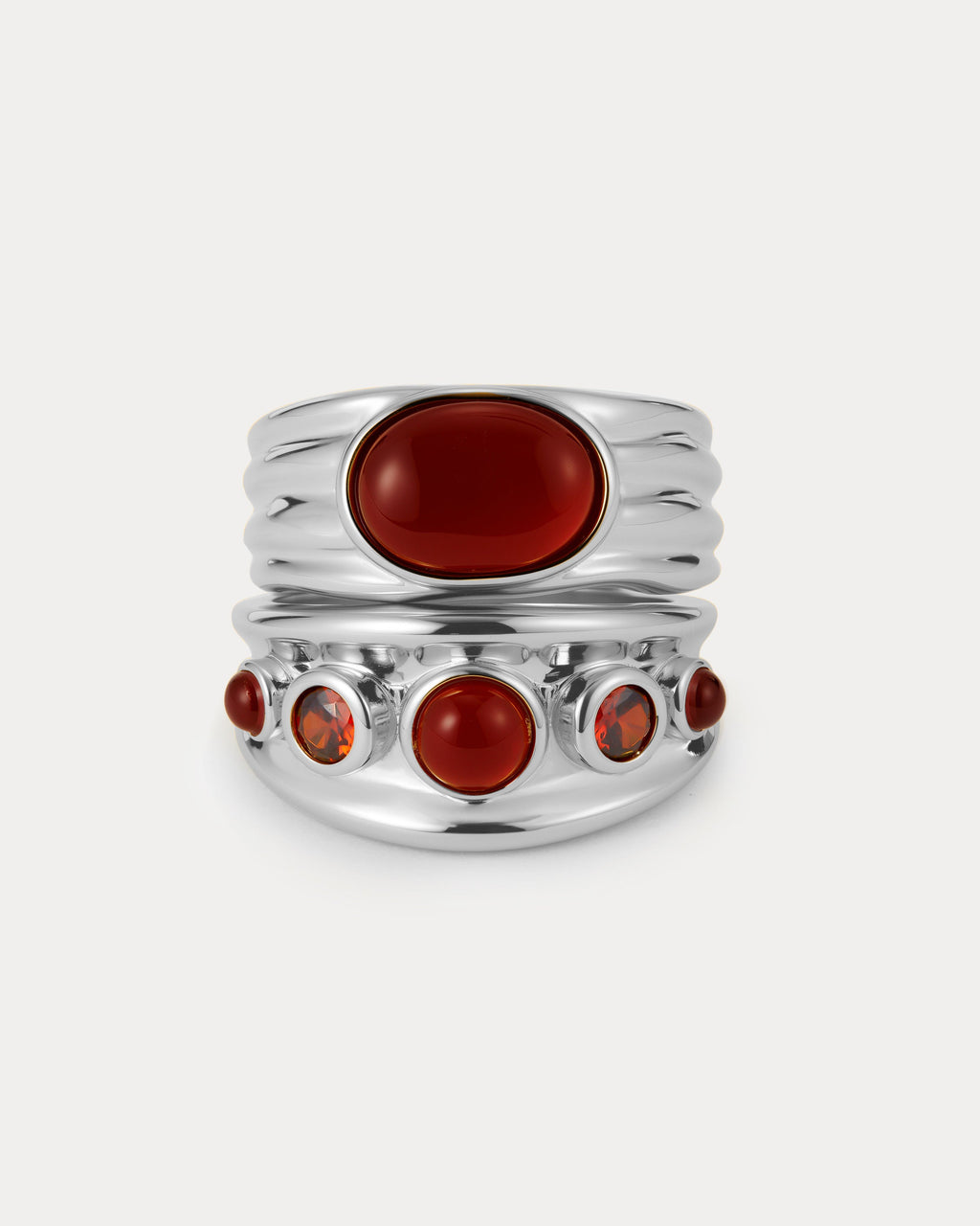 Valencia Ring Set in Silver — alternate view