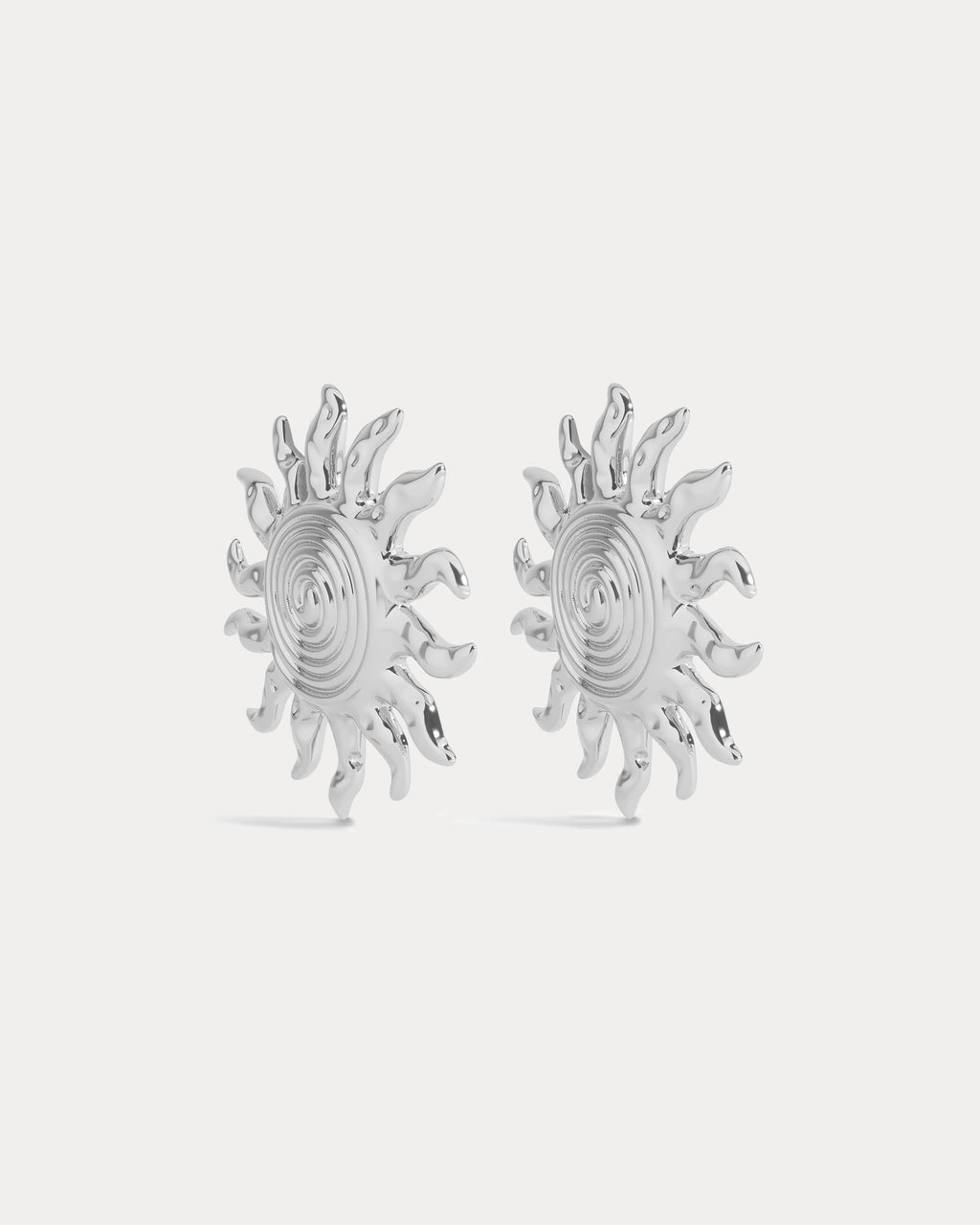 Ibiza Sun Earrings in Silver — alternate view 2