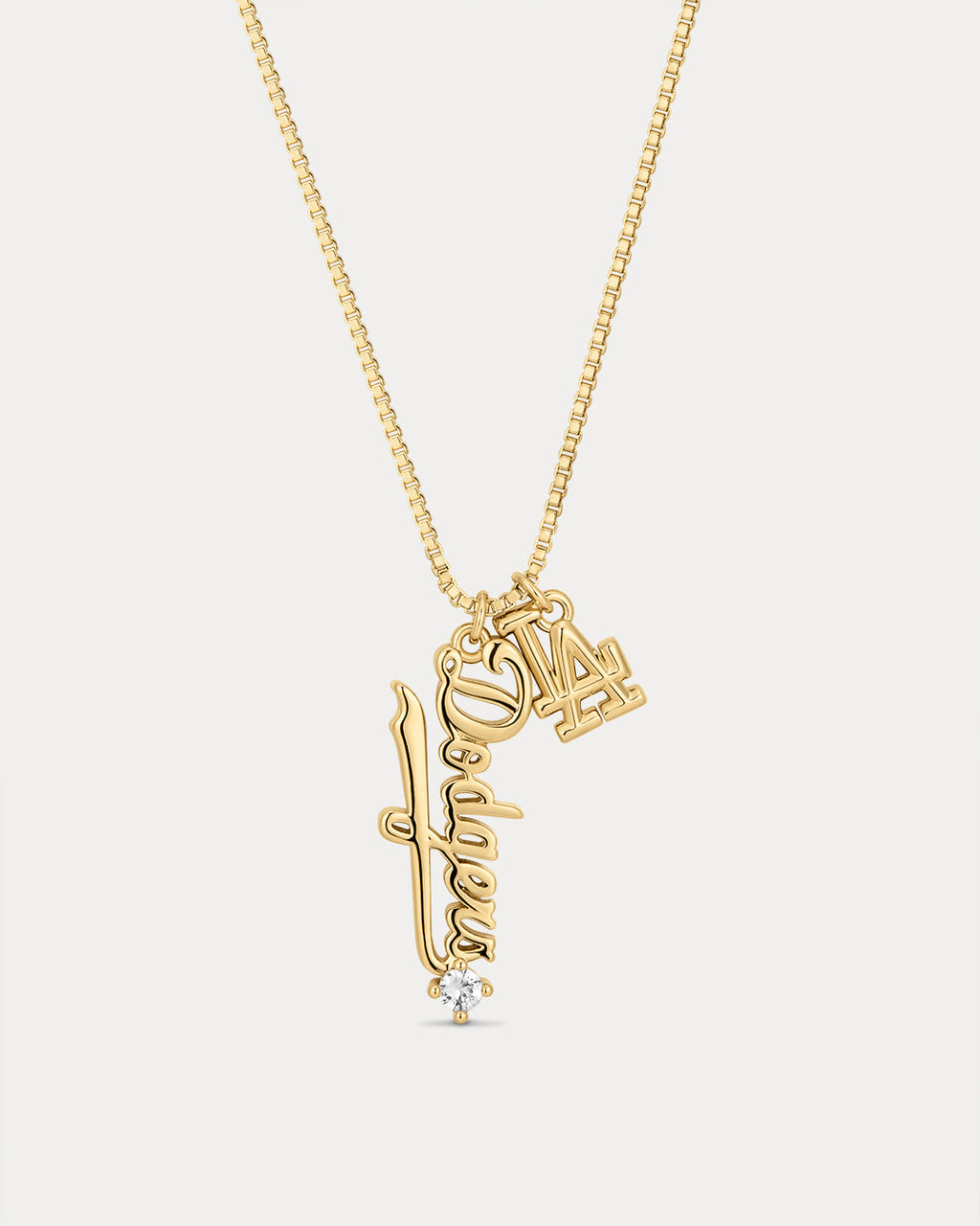 MLB Layered Nameplate Necklace in Gold
