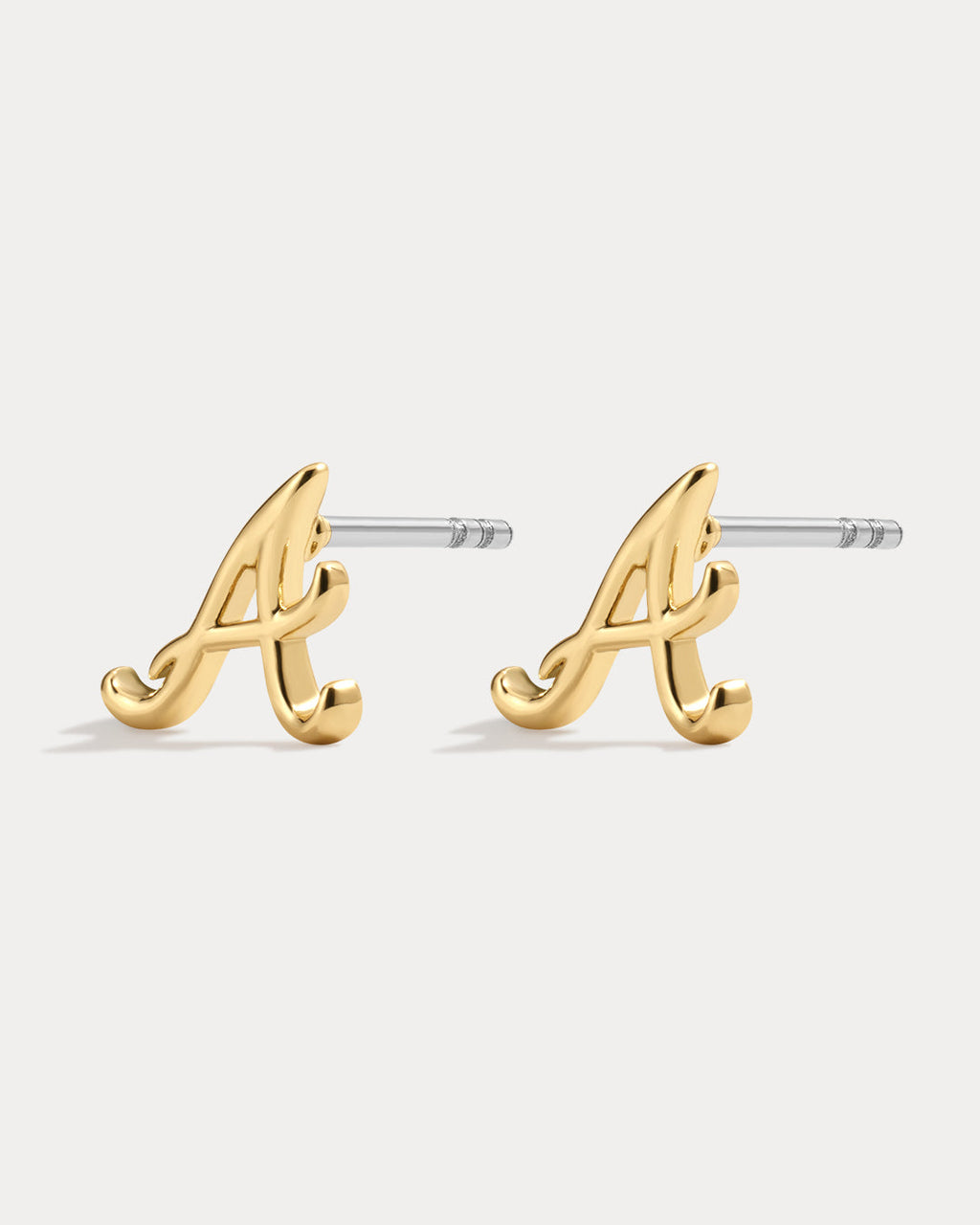 MLB Logo Studs in Gold — alternate view 2