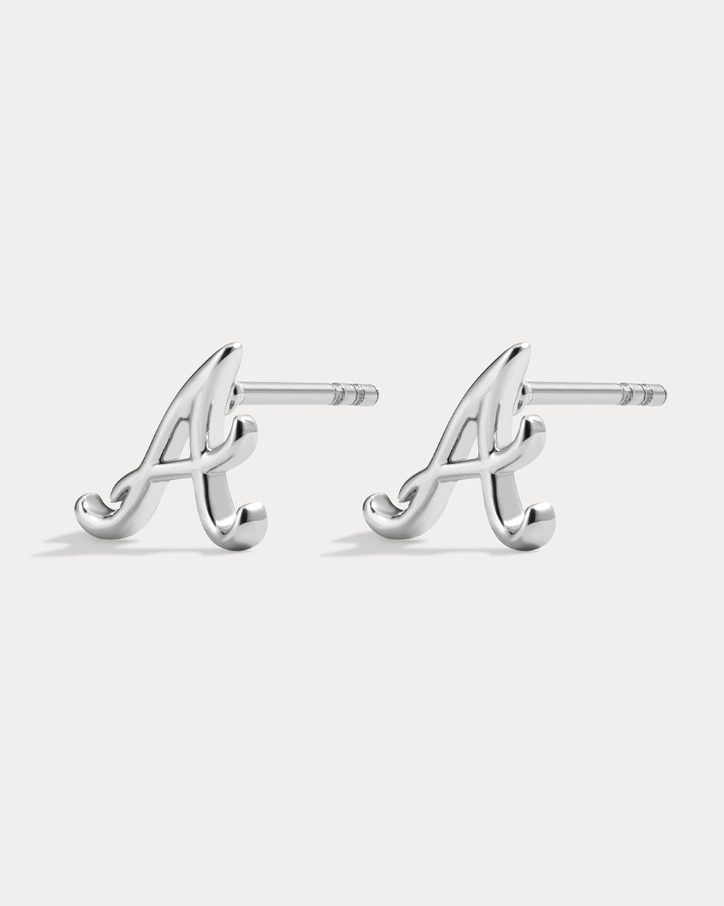 MLB Logo Studs in Silver — detail view 3