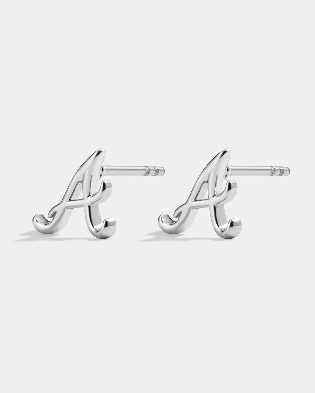 MLB Logo Studs in Silver — detail view 3