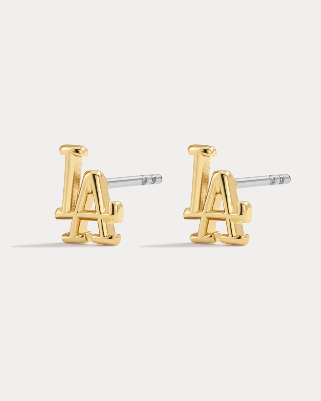 MLB Logo Studs in Gold