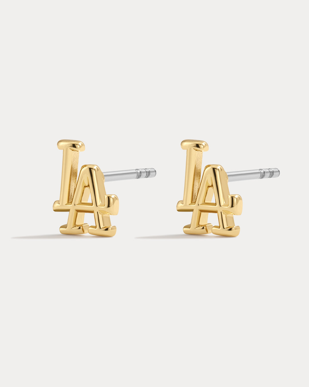 MLB Logo Studs in Gold