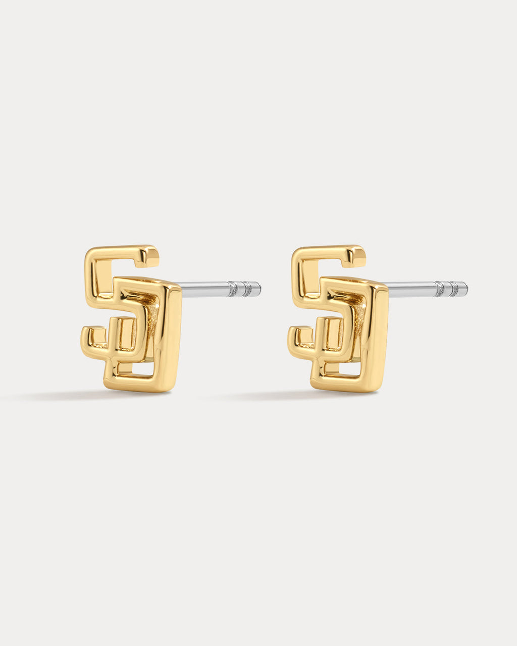 MLB Logo Studs in Gold — detail view 2