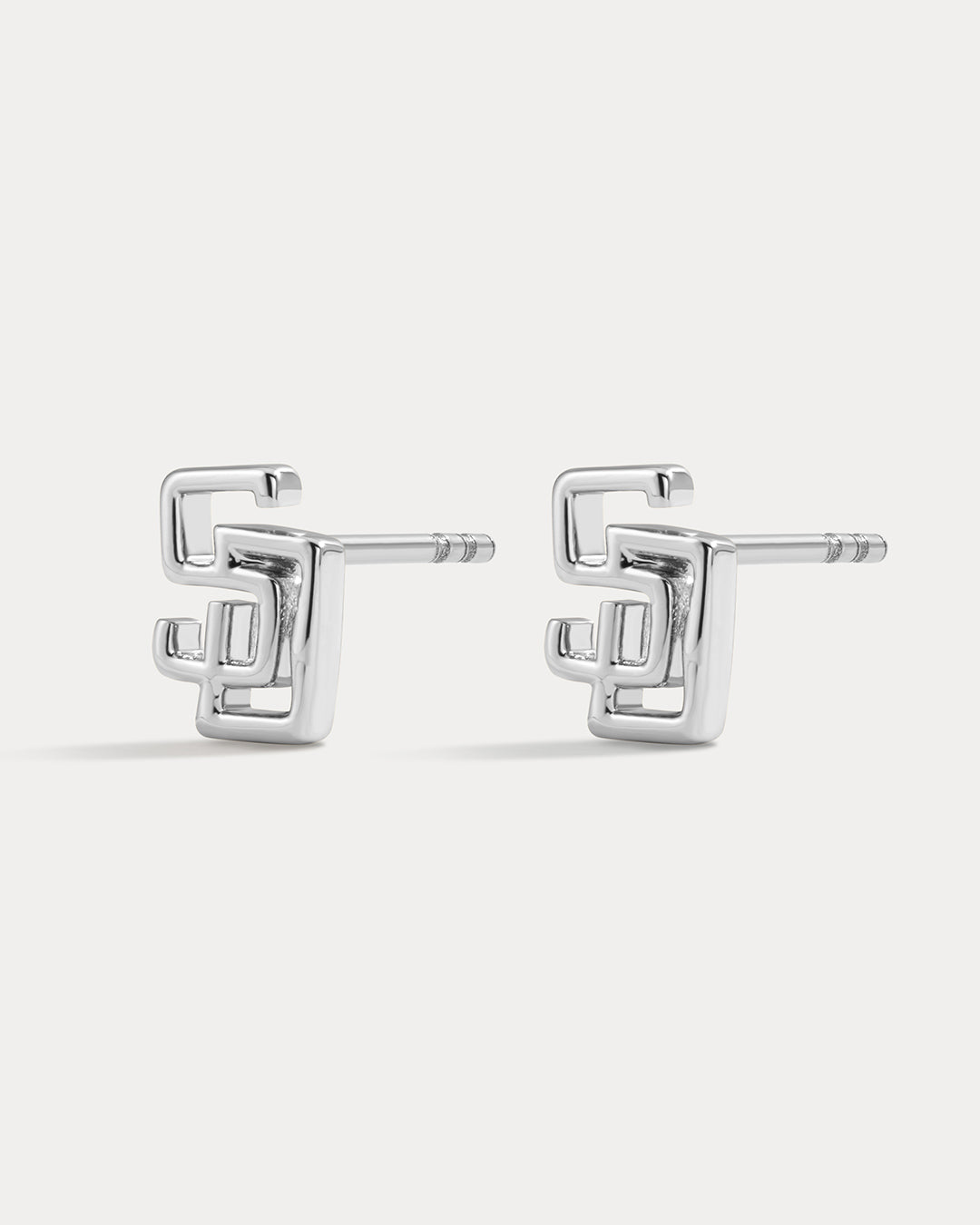 MLB Logo Studs in Silver — alternate view 2 2