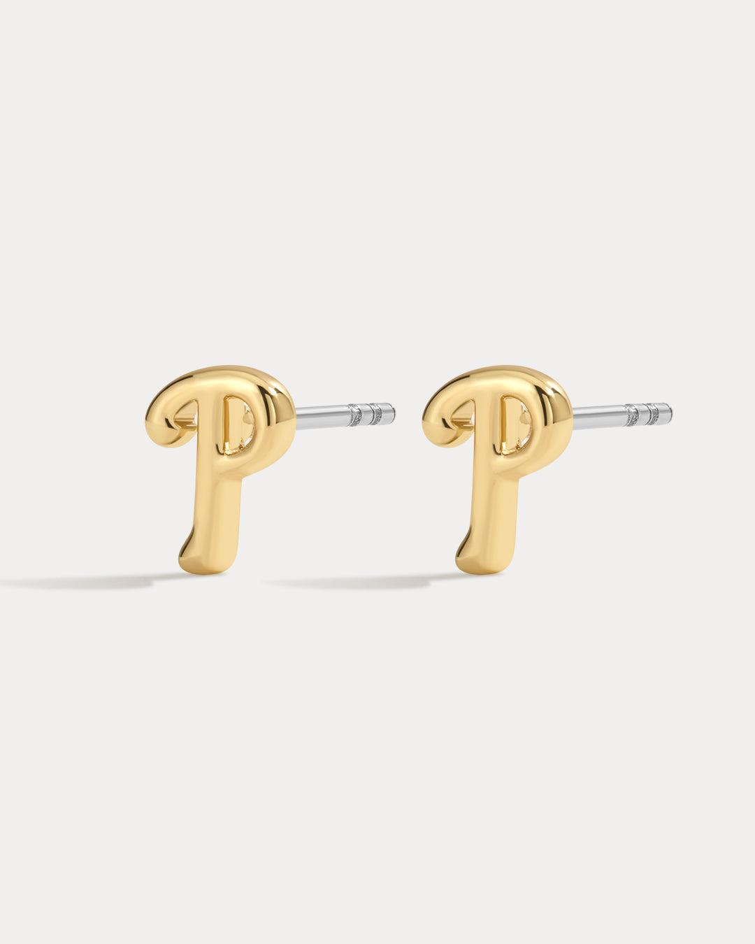 MLB Logo Studs in Gold — alternate view 2
