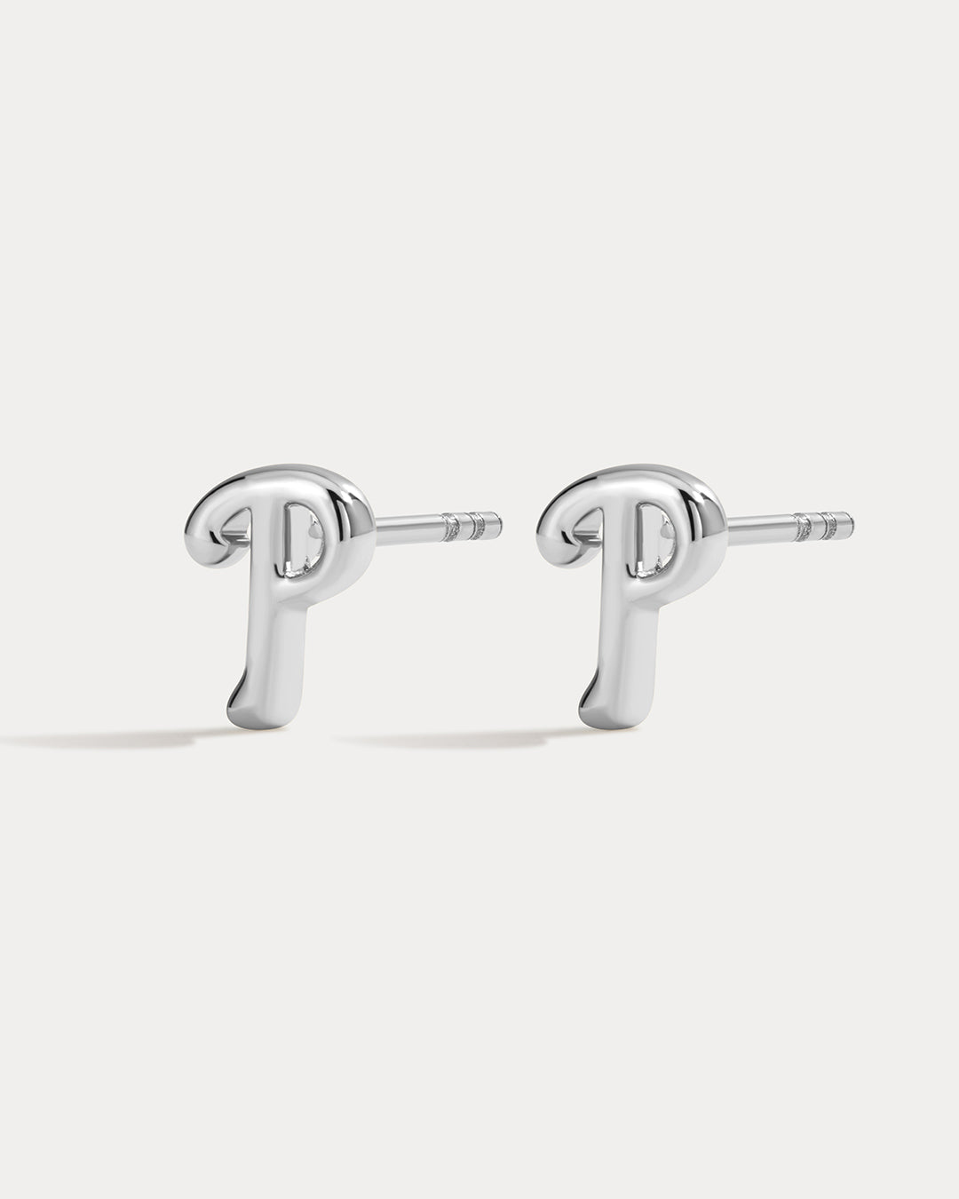 MLB Logo Studs in Silver — alternate view 2 3