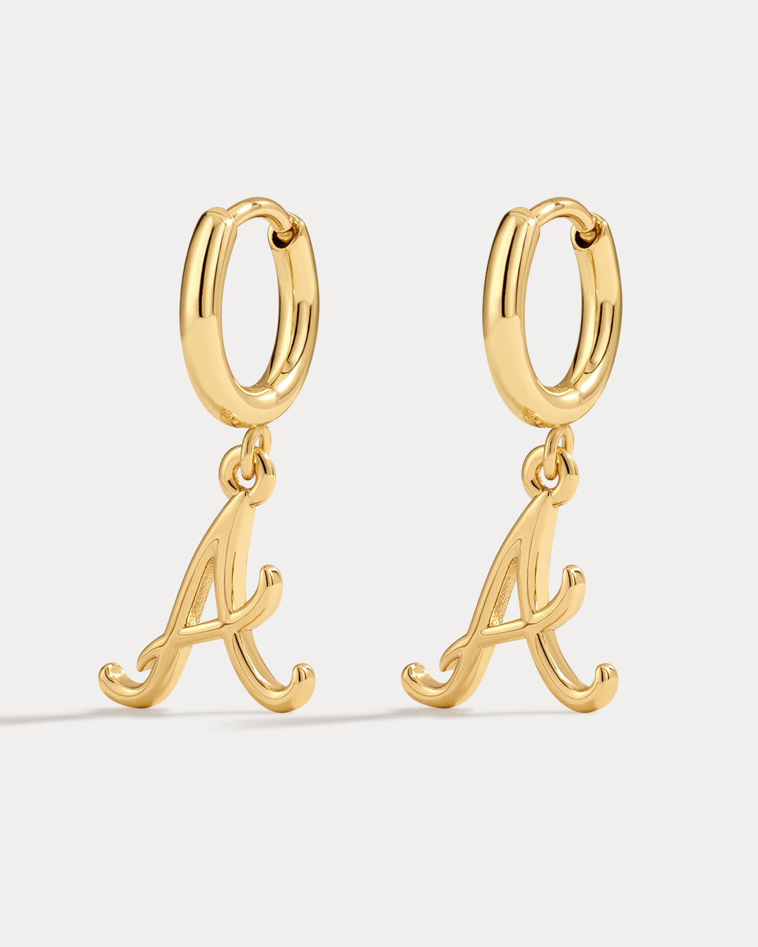 MLB Logo Charm Hoops in Gold — alternate view 2