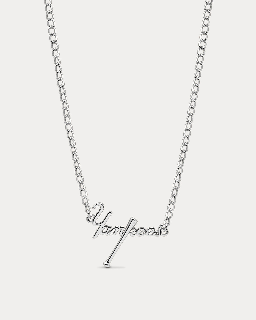 MLB Nameplate Necklace in Silver — detail view 3