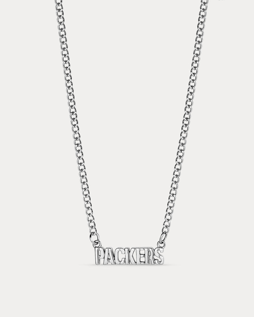 NFL Nameplate Necklace - Silver — packaging view