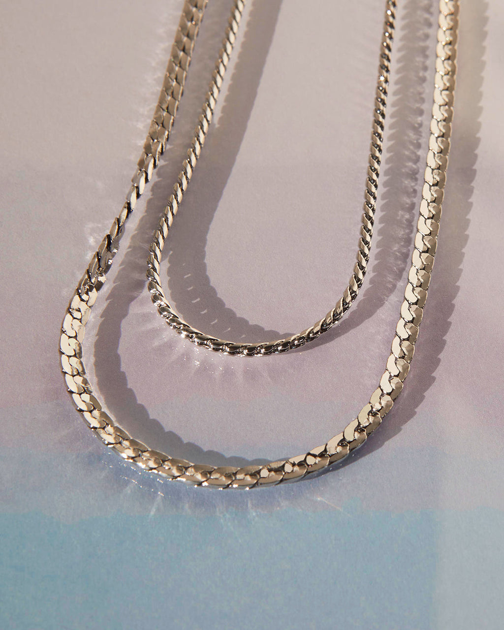 Perle Chain Set in Silver — detail view