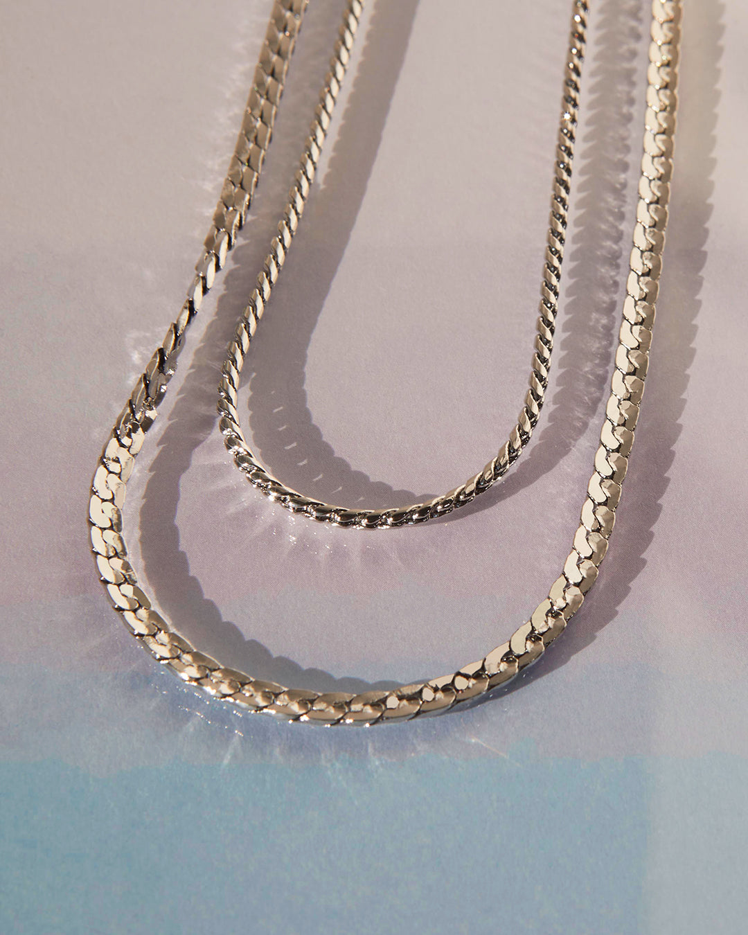Perle Chain Set in Silver — detail view