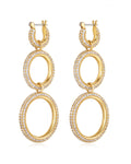 Triple Pavé Hoops - Gold