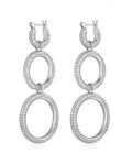 Triple Pavé Hoops - Silver