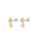 Trio Dangle Studs in Gold - Earrings