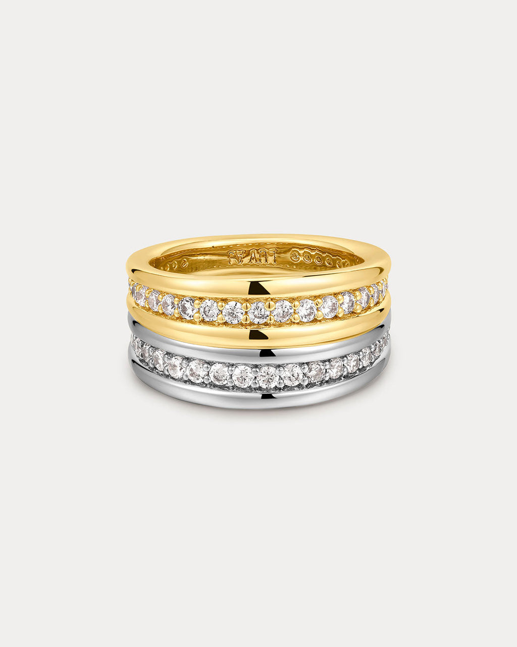 Wave Bezel Band Set - Rings
