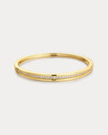 Wave Hinge Cuff in Gold - Bracelets