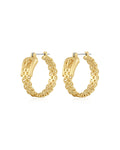 Woven Buckle Hoops - Gold