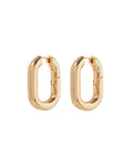 XL Chain Link Hoops - Gold