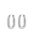 XL Chain Link Hoops - Silver