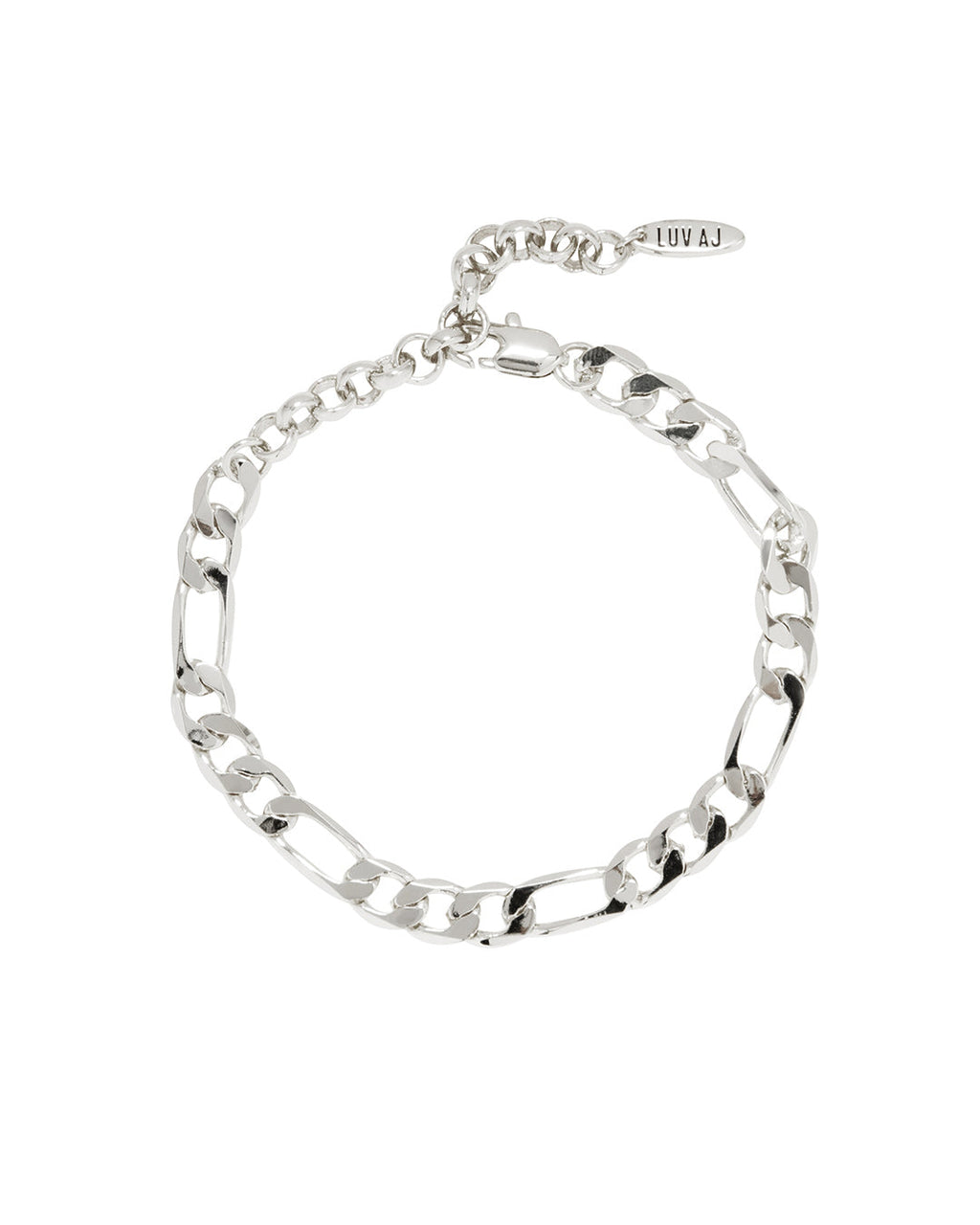 XL Figaro Bracelet - Silver