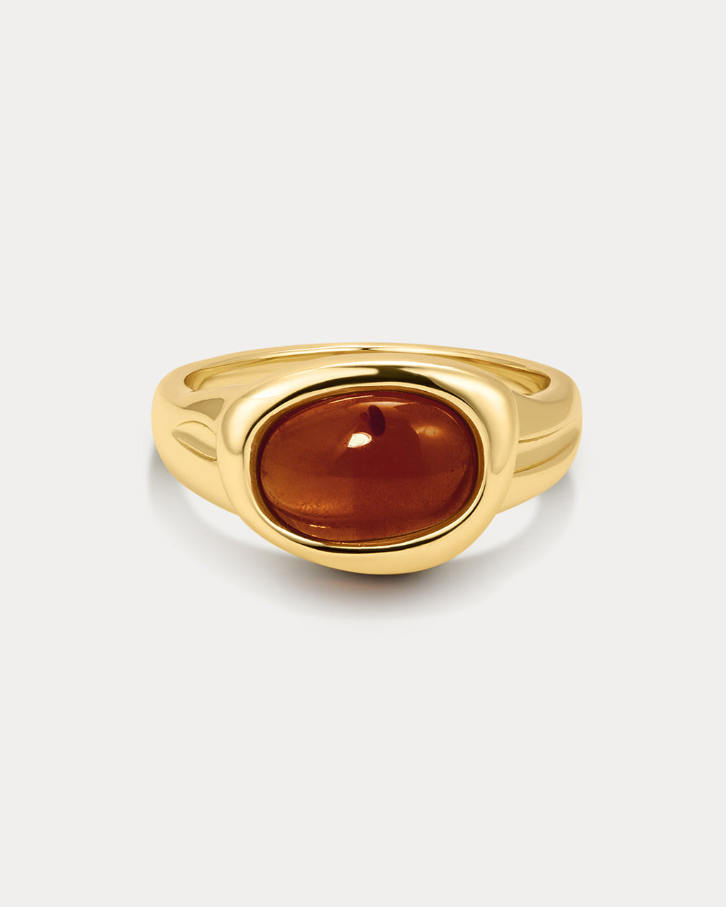 Amber Honey Resin Ring in Gold