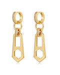 Zipper Hoops - Gold