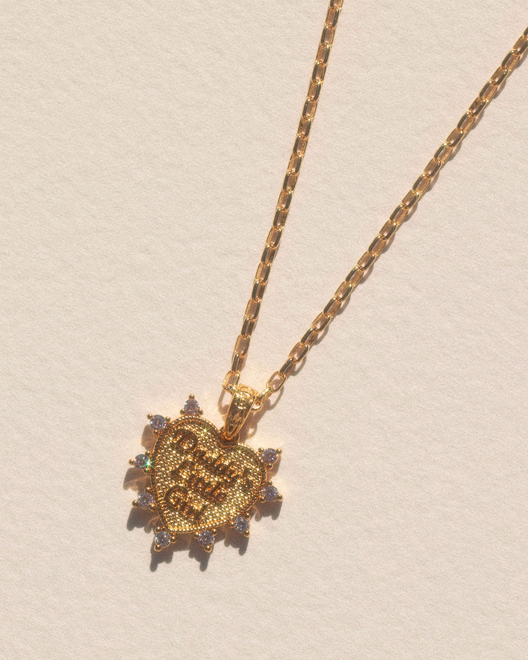Daddy's Little Girl Necklace in Gold — alternate view