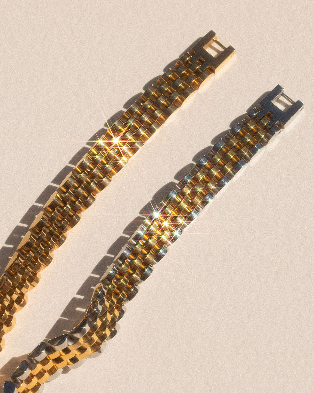 Two-Tone Light Flex Bracelet in Gold — alternate view