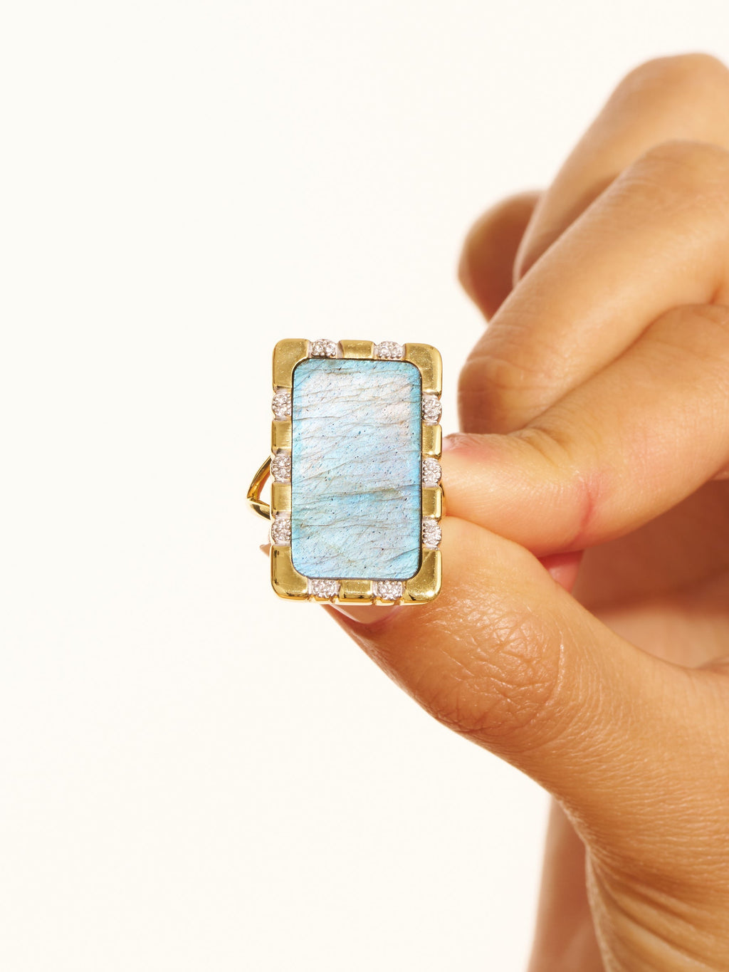 Bianca Ring - Labradorite - alternate view