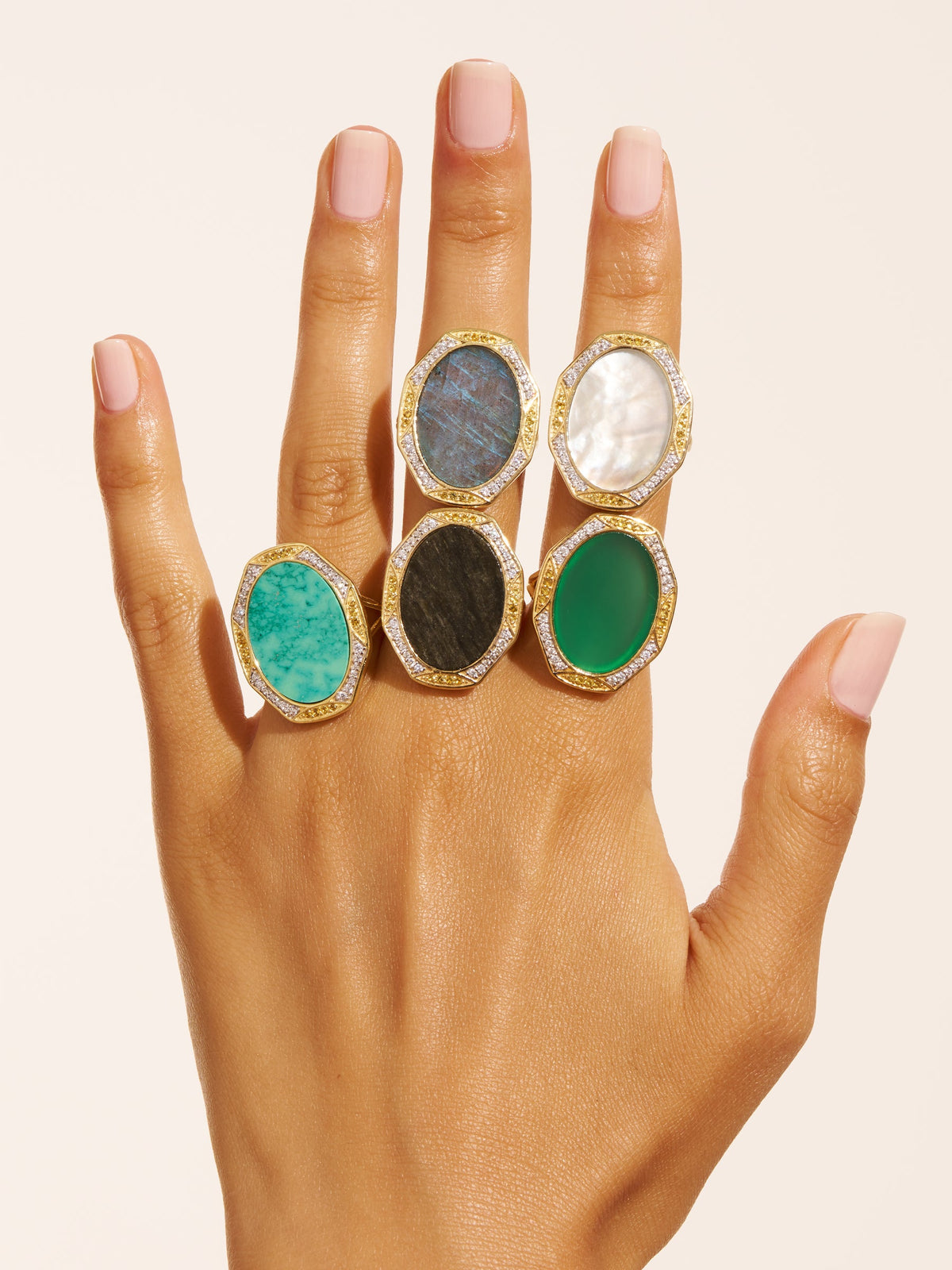 Sinaï Ring - Green Onyx - detail view
