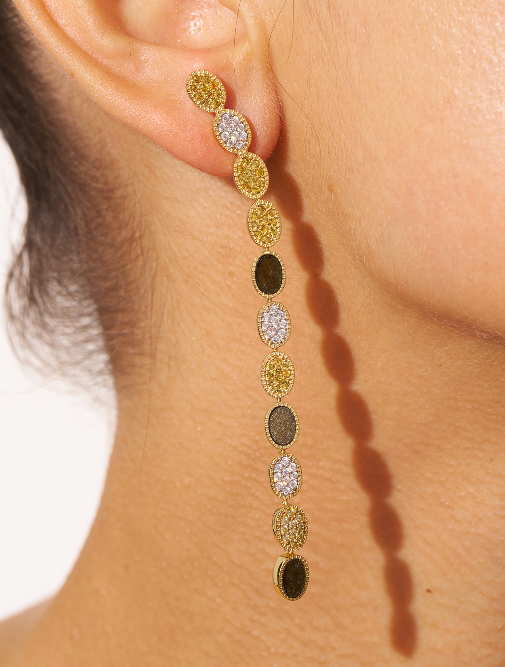 Sinaï Earrings - Golden Obsidienne - alternate view
