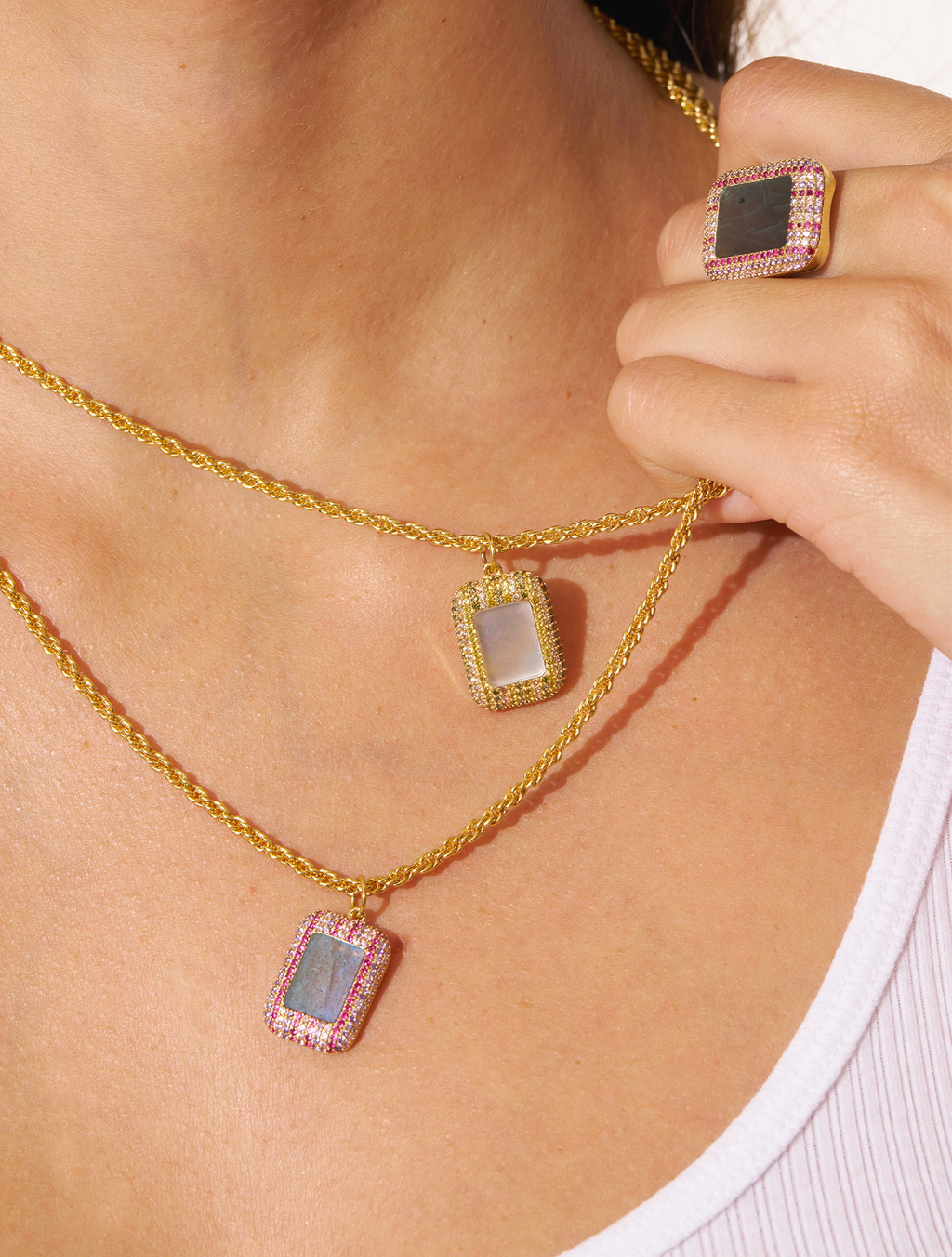 Karma Necklace - Labradorite - alternate view