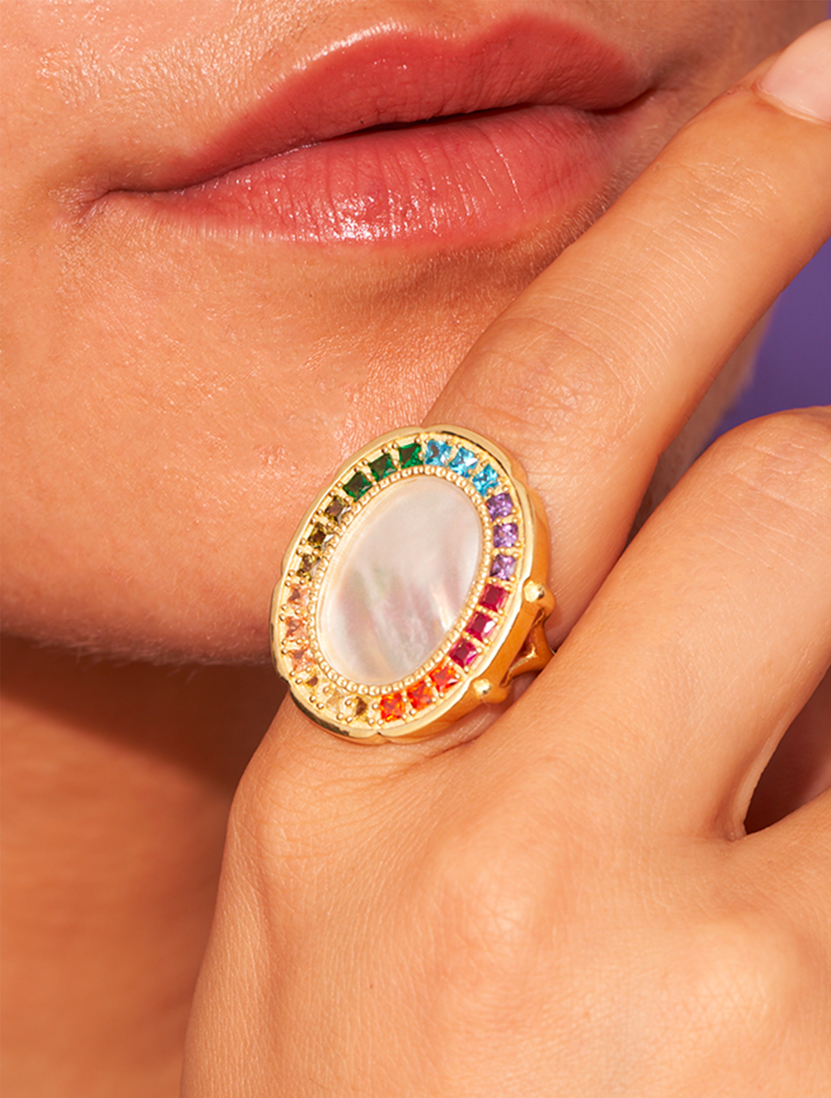 Hera Ring - Mother-of-pearl - alternate view