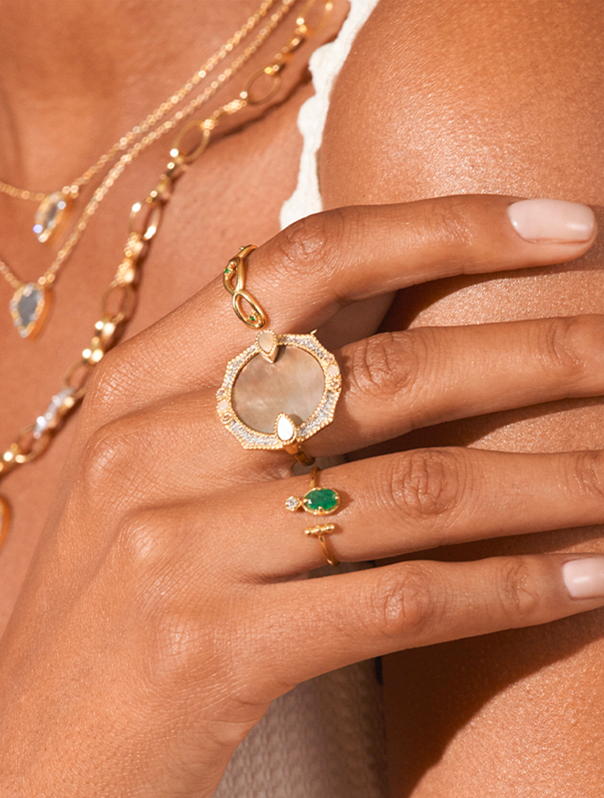 Janih Ring - Pink Mother-of-pearl - alternate view