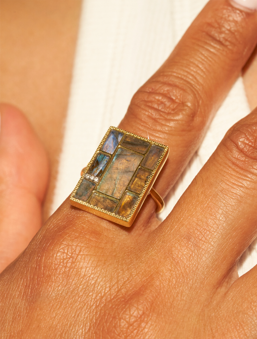 Mara Ring - Labradorite - alternate view