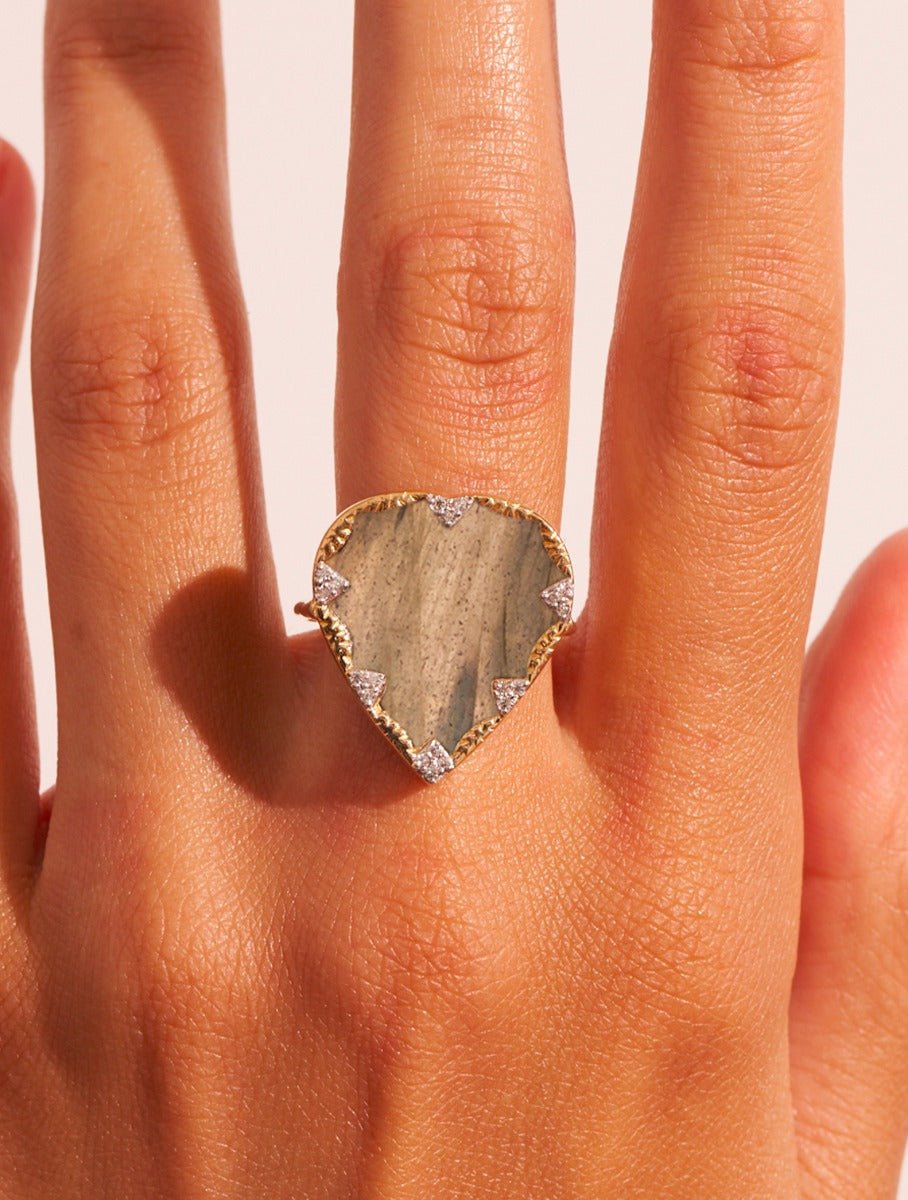 Lima Ring - Labradorite - alternate view