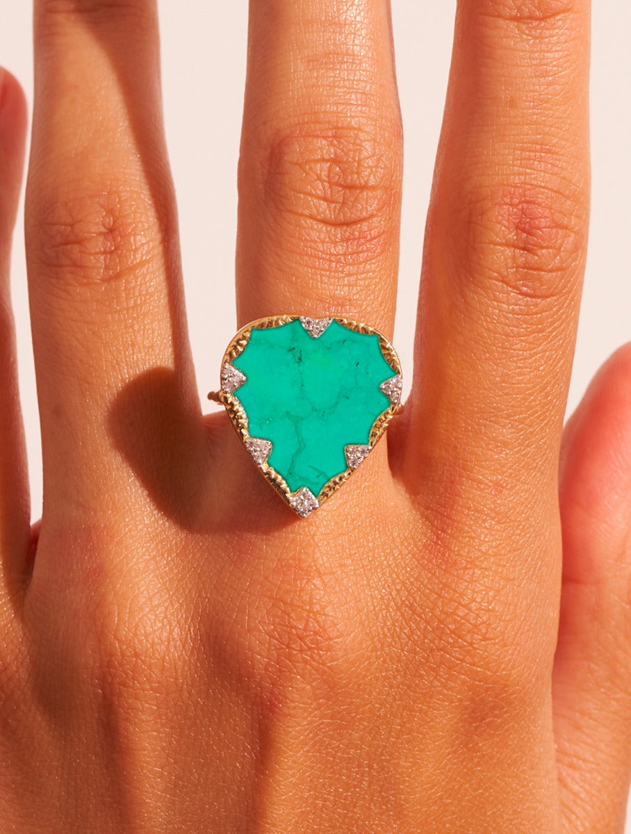 Lima Ring - Turquoise - alternate view