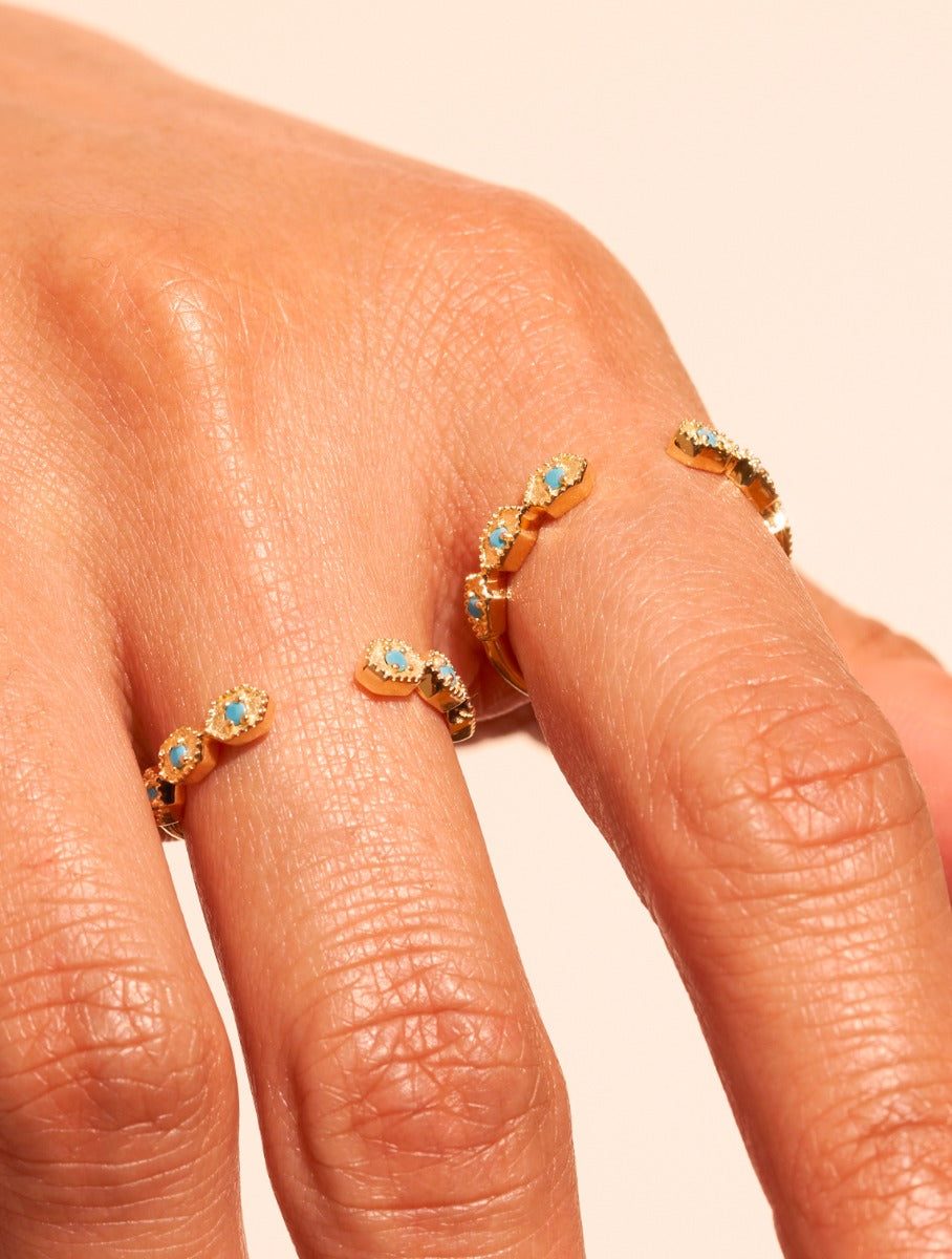 Tara Ring - Turquoise - alternate view