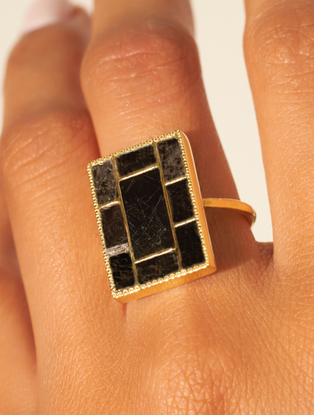 Mara Ring - Textured Onyx - alternate view