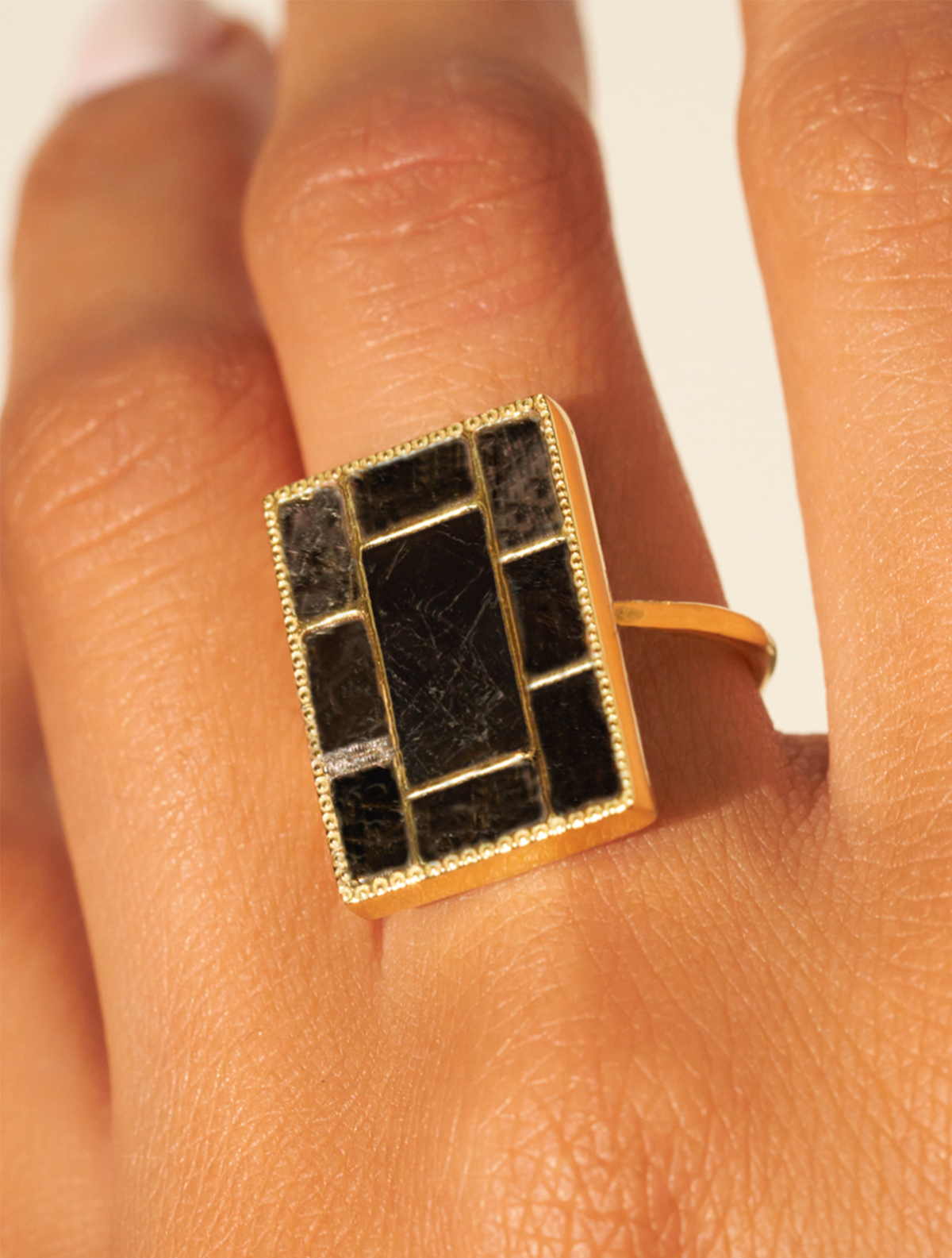 Mara Ring - Textured Onyx - alternate view