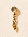 Mono earring Mali - Labradorite - front view