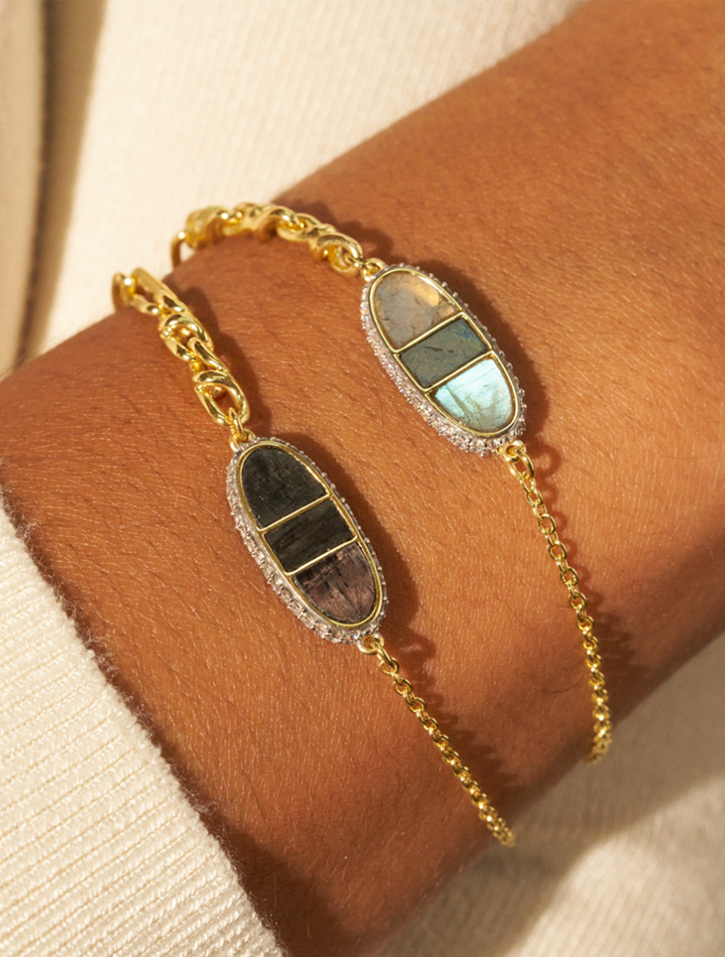 Izy Bracelet - Labradorite - alternate view