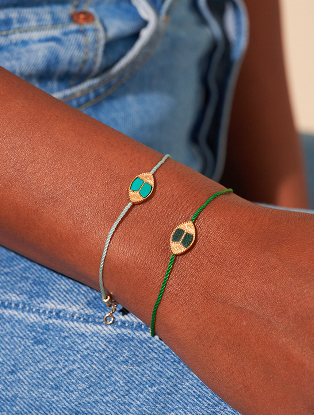Mina Bracelet - Aventurine - detail view