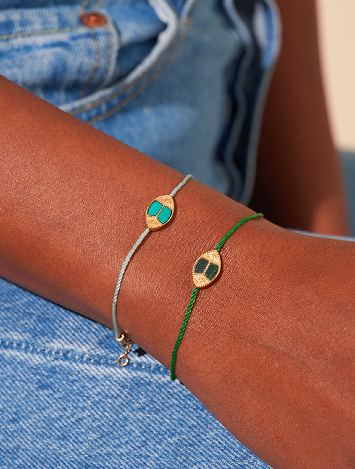 Mina Bracelet - Aventurine - detail view