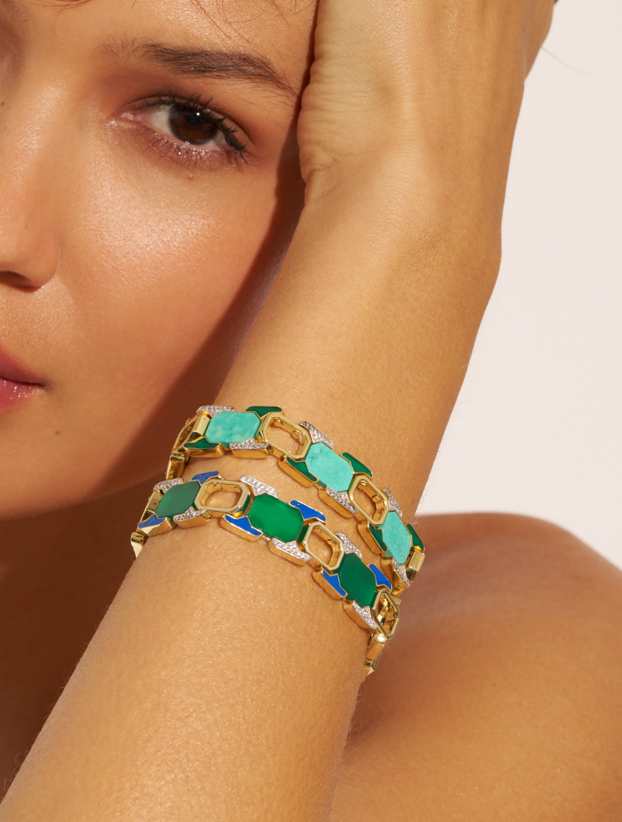 Berry Bracelet - Green Onyx - detail view
